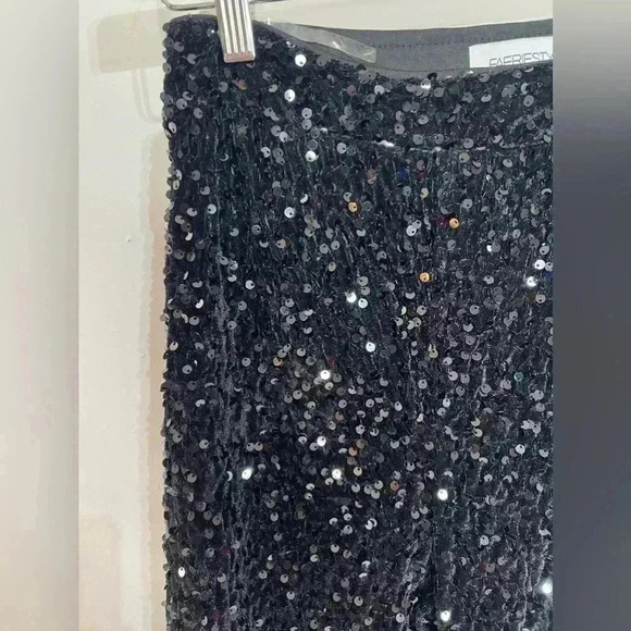 FAERIESTY Black Sequin Wide leg Pants Size Small - Picture 6 of 8